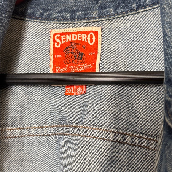 Sendero real webstern Classic Blue Denim Jacket sc 3XL - Picture 4 of 10